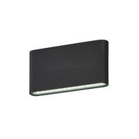 LED-WANDLEUCHTE Scone 17,5/3/9 cm   - Schwarz, Design, Metall (17,5/3/9cm) - Fischer & Honsel