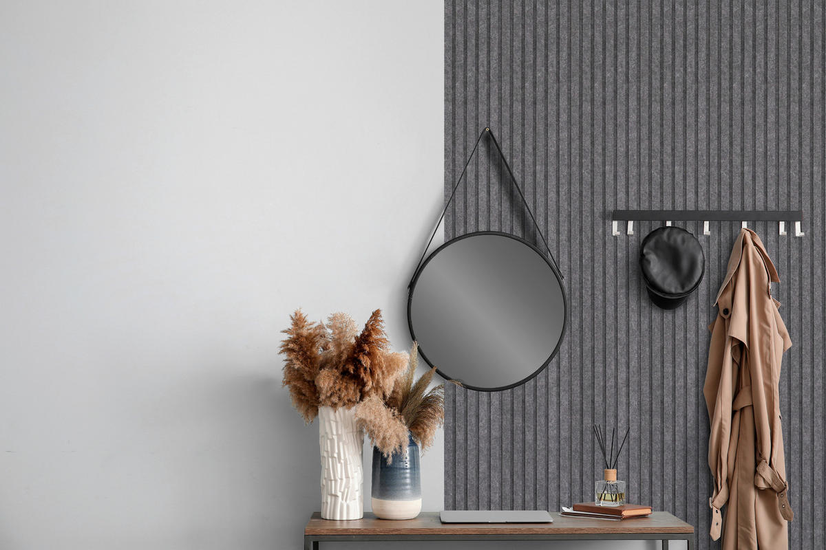 AKUSTIKPANEEL 20/240/1,8 cm  - Anthrazit, Basics, Kunststoff (20/240/1,8cm)