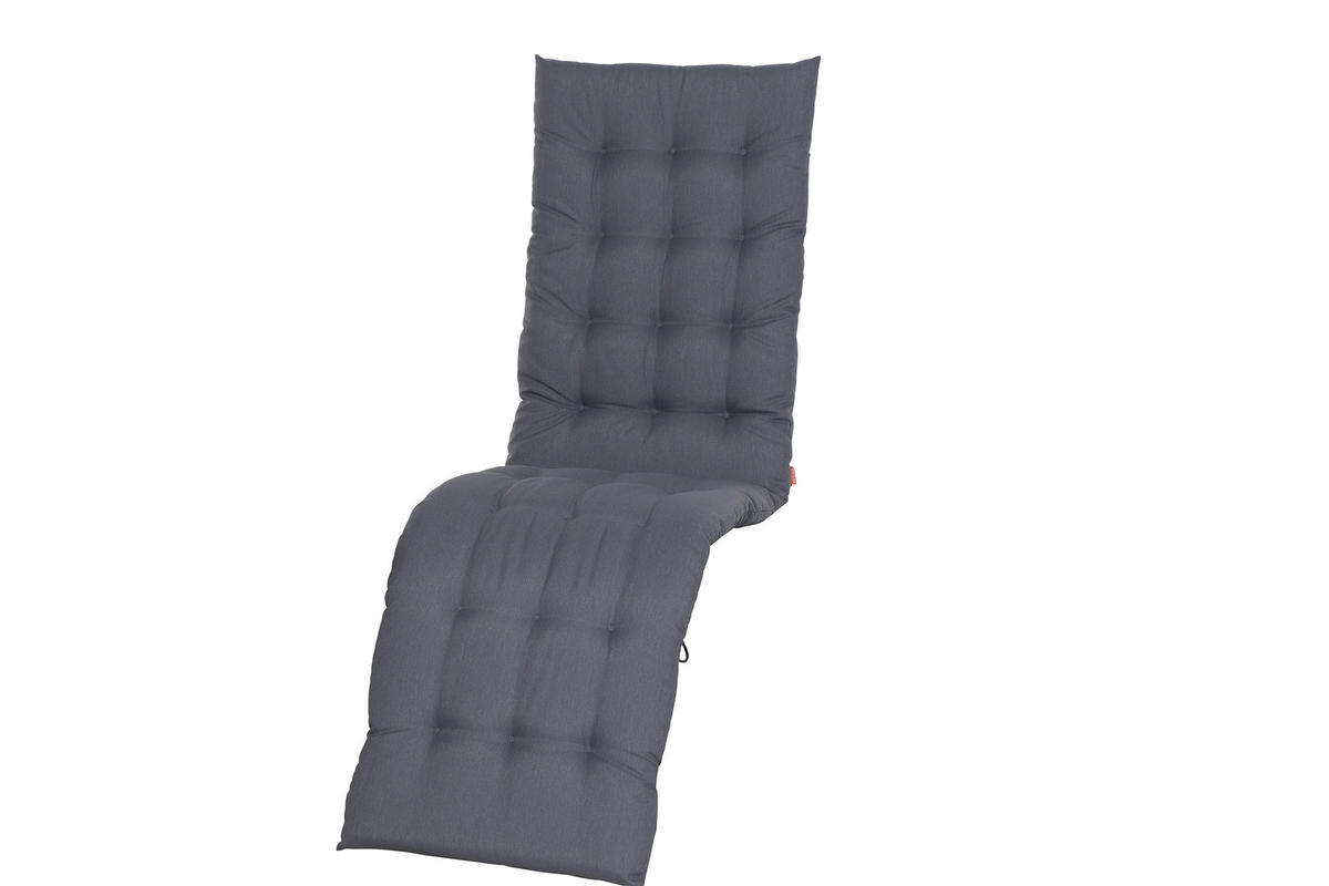 LIEGENAUFLAGE in Grau Uni  - Grau, KONVENTIONELL, Textil (48/6/160cm) - Siena Garden