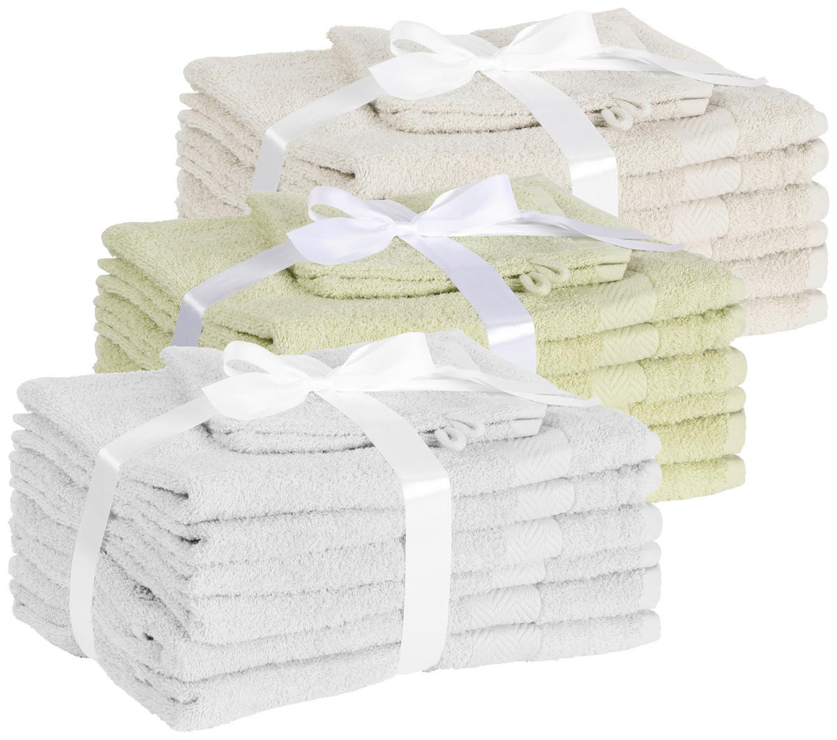 SADA RUČNÍKŮ A OSUŠEK, barvy stříbra - barvy stříbra, Konvenční, textil - Esposa