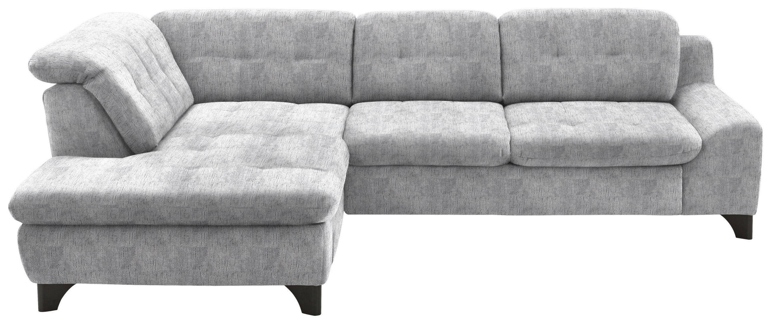 HÖRNSOFFA i chenille grå  - svart/grå, Klassisk, metall/textil (200/281cm) - MID.YOU