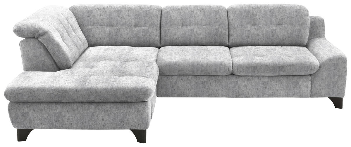 HÖRNSOFFA i chenille grå  - svart/grå, Klassisk, metall/textil (200/281cm) - MID.YOU