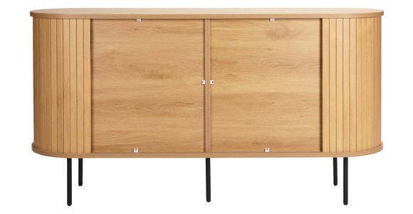 SIDEBOARD 140/76/40 cm  - Eichefarben/Schwarz, Design, Holzwerkstoff/Metall (140/76/40cm) - Xora