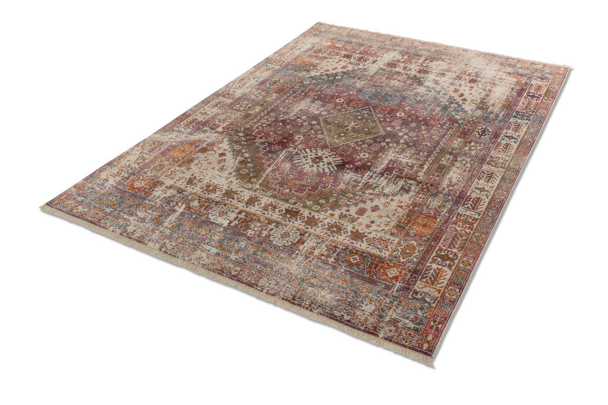 TKANI TEPIH  lila, narandžasta, crvena     - lila/crvena, Dizajnerski, tekstil (160/235cm)