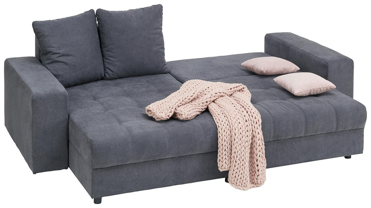 HÖRNSOFFA i flatväv mörkgrå  - mörkgrå/svart, Design, textil/plast (165/252cm) - MID.YOU