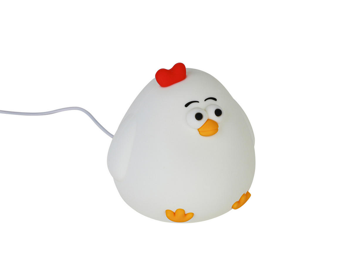 NOČNÉ SVETLO, 11,5/11,2/10,2 cm - biela, Trend, plast (11,5/11,2/10,2cm) - Novel