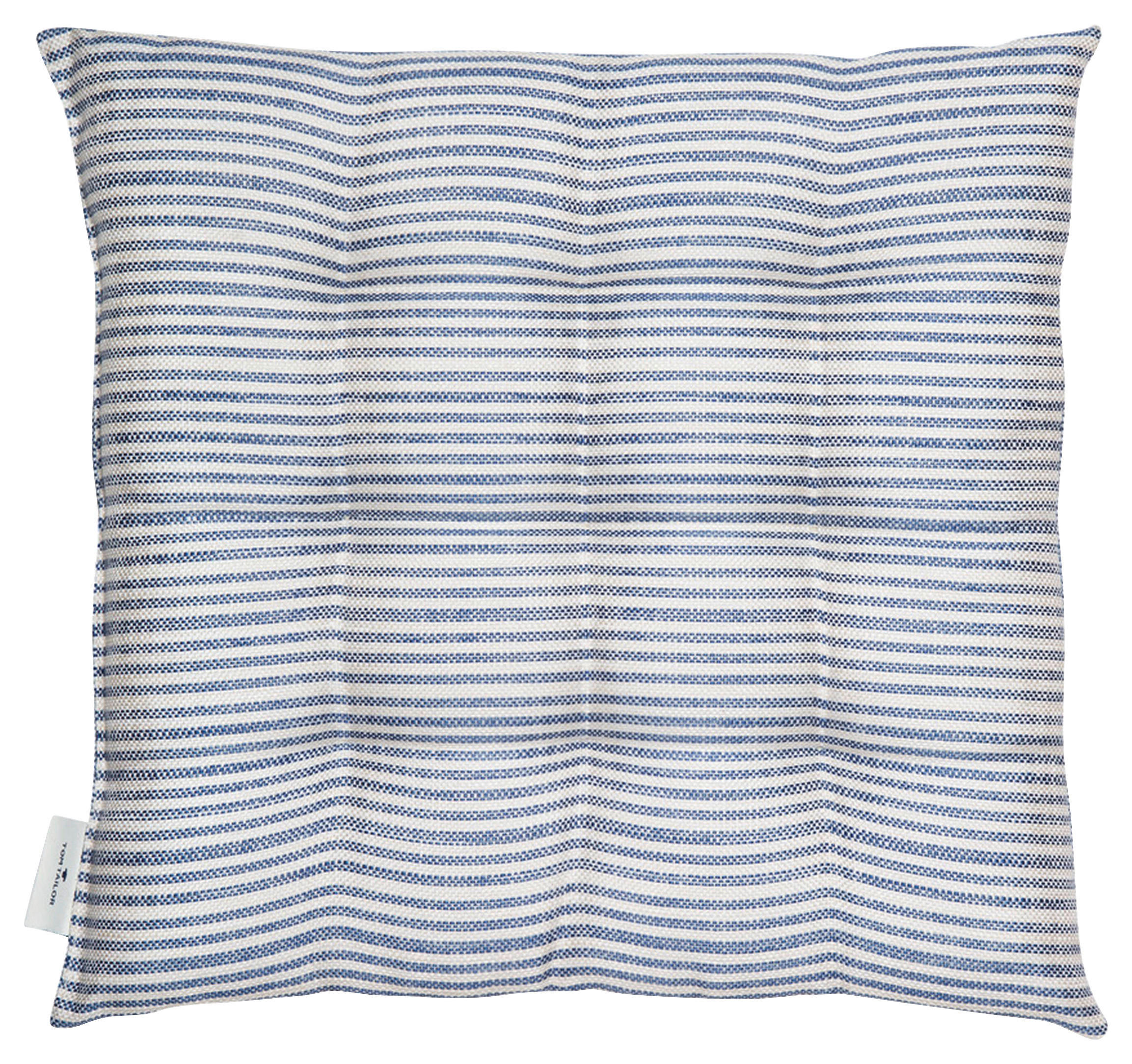 SITTKUDDE  40/40 cm   - beige/blå, Klassisk, textil (40/40cm) - Tom Tailor