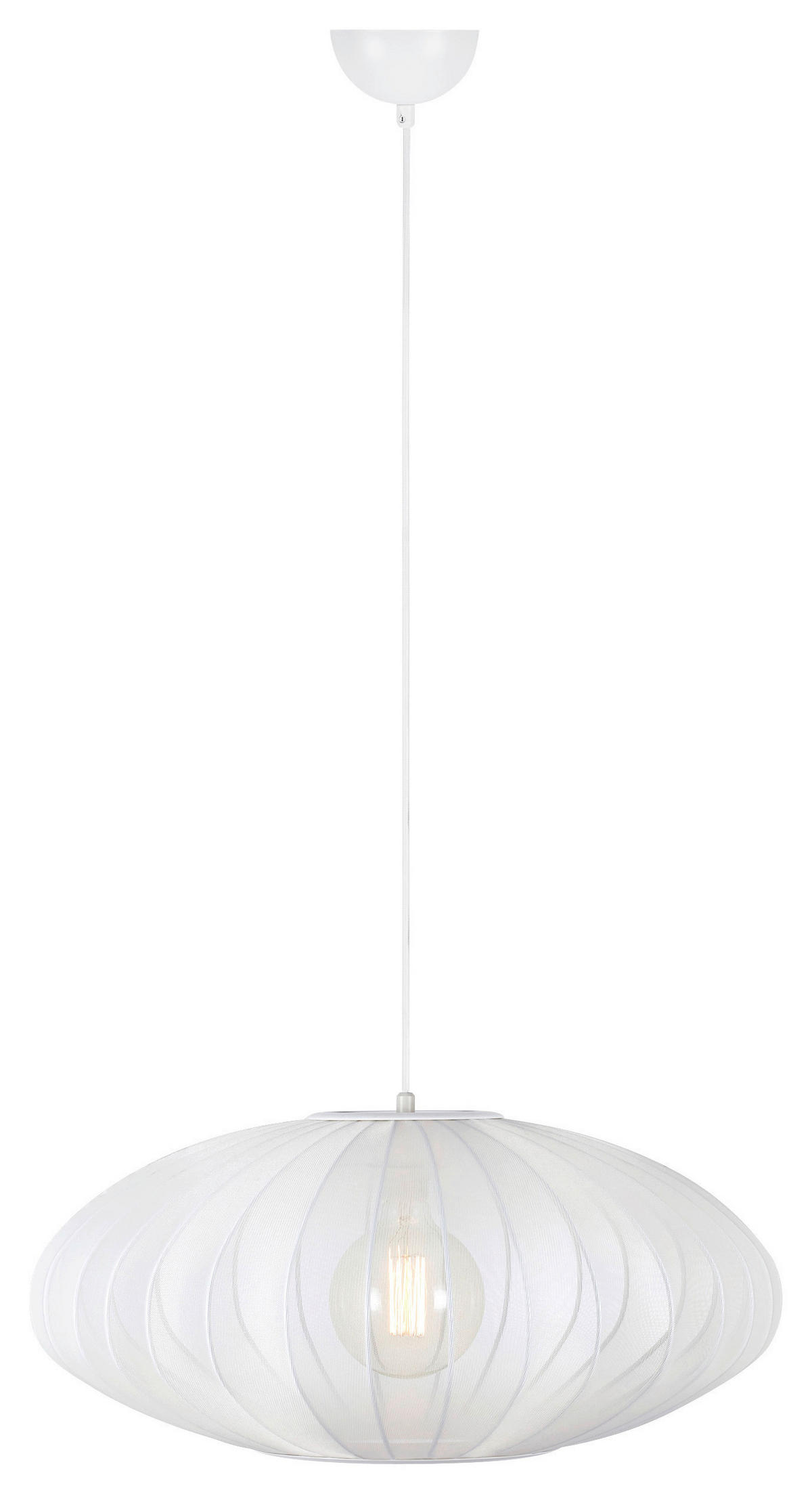 PENDELLEUCHTE FLORENCE 60/25/60 cm   - Weiß, Basics, Textil (60/25/60cm) - Markslöjd