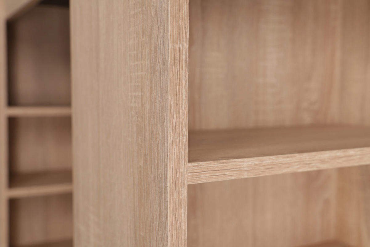 BARTISCH rechteckig Schwarz, Eichefarben  - Eichefarben/Schwarz, Design, Holzwerkstoff (103/50/115cm) - Respekta