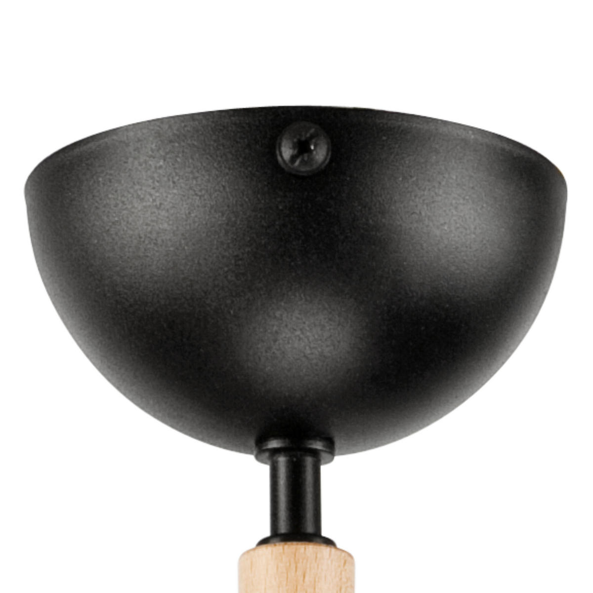 HÄNGELEUCHTE Marcello 39/65 cm  - Buchefarben/Schwarz, Design, Holz/Metall (39/65cm)