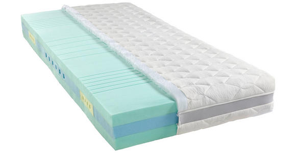 KALTSCHAUMMATRATZE 90/200 cm Höhe ca. 21 cm  - Weiß, KONVENTIONELL, Textil (90/200cm) - Sleeptex