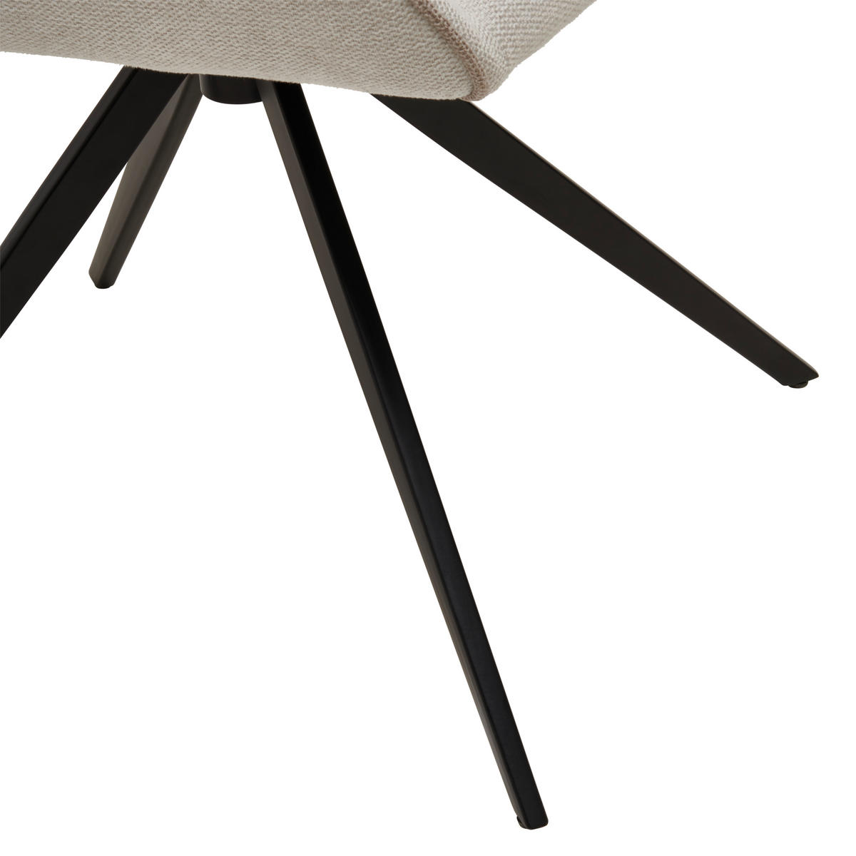 STUHL - Beige/Schwarz, MODERN, Textil/Metall (54/89/62,5cm) - Livetastic