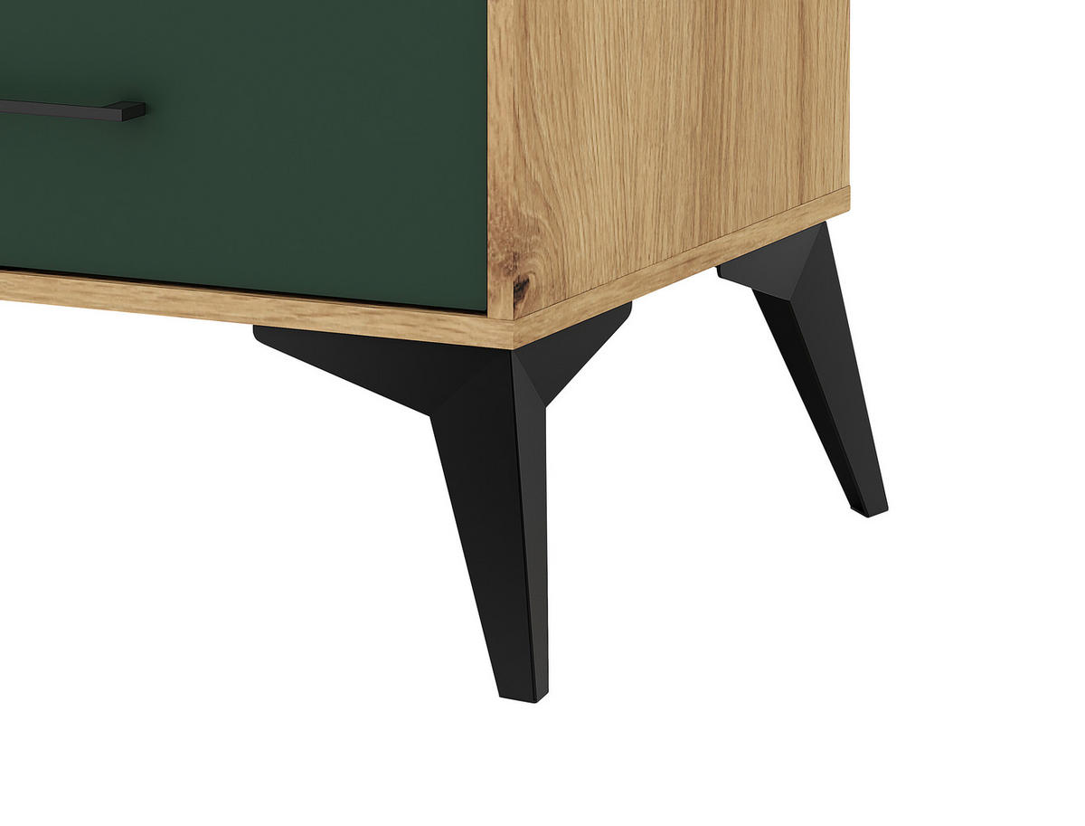 SIDEBOARD  in 164,5/78,4/42 cm  - Dunkelgrün/Schwarz, Design, Holzwerkstoff/Metall (164,5/78,4/42cm) - Boxxx