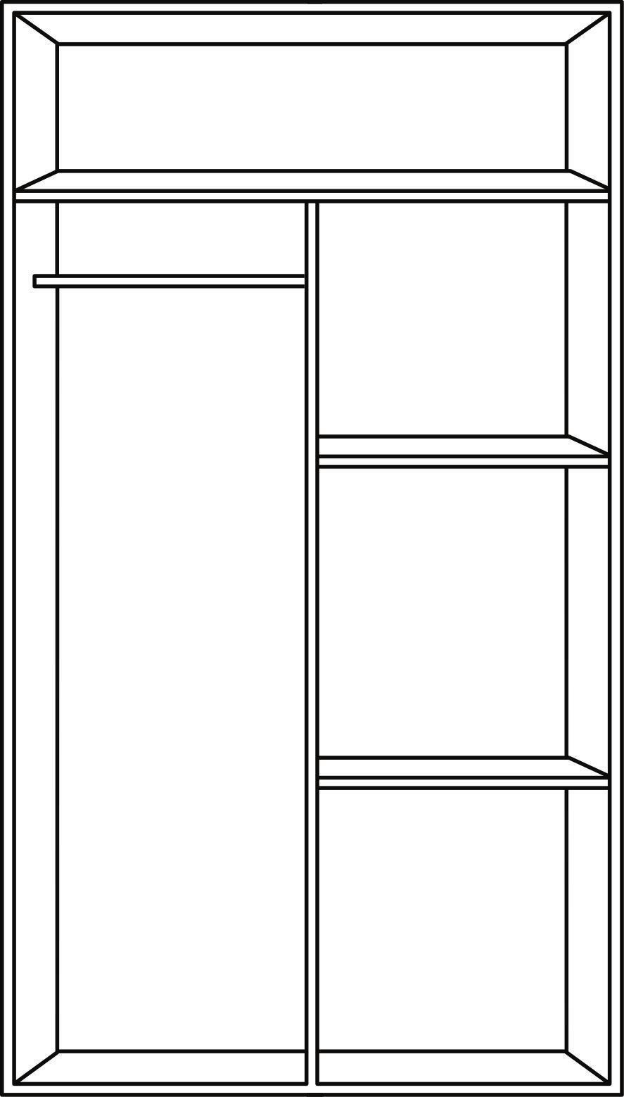 DREHTÜRENSCHRANK in Grau  - Silberfarben/Grau, Design, Holzwerkstoff/Kunststoff (91/197/54cm) - Boxxx