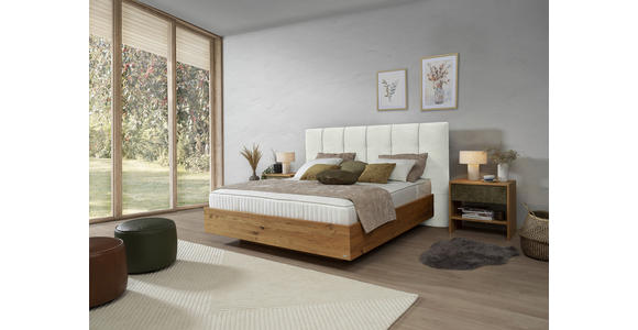 BOXSPRINGBETT 180/200 cm in Wildeiche, Grauweiß - Wildeiche/Grauweiß, Natur, Holz/Textil (180/200cm) - Valnatura