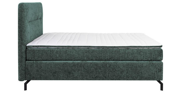 BOXSPRINGBETT 140/200 cm  in Dunkelgrau  - Dunkelgrau/Schwarz, Design, Textil/Metall (140/200cm) - Esposa