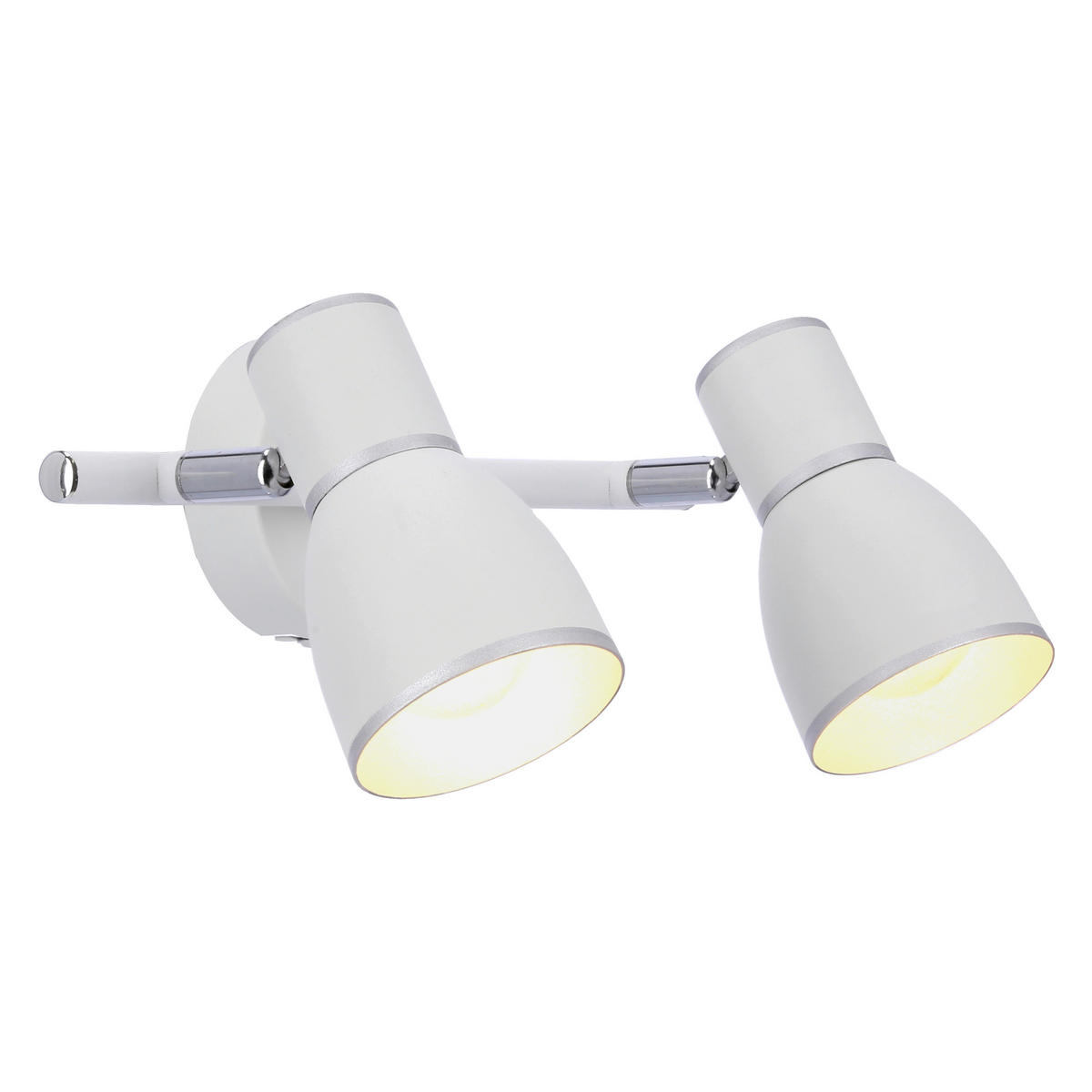 TAKLAMPA Fido 35/8/16 cm  - vit/kromfärg, Klassisk, metall (35/8/16cm)