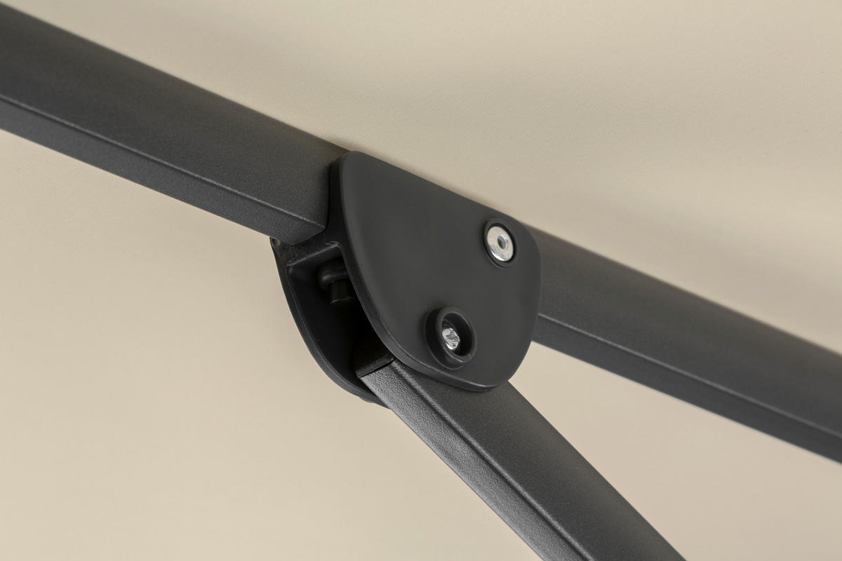 AMPELSCHIRM   - Anthrazit/Naturfarben, Basics, Textil/Metall (322/276/350x260cm) - Schneider