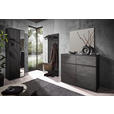 GARDEROBE 4-teilig  in 235/196/39 cm  - Anthrazit, Design, Glas/Holz (235/196/39cm) - Johann Jakob