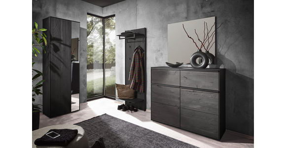 GARDEROBE 4-teilig  in 235/196/39 cm  - Anthrazit, Design, Glas/Holz (235/196/39cm) - Johann Jakob