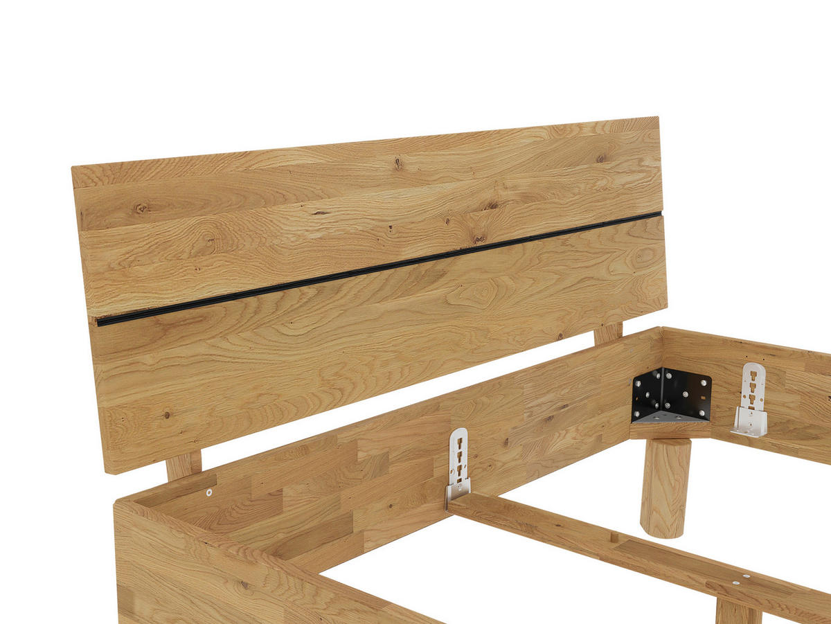 BETT 140/200 cm  in Naturfarben  - Naturfarben, MODERN, Holz (140/200cm) - MID.YOU