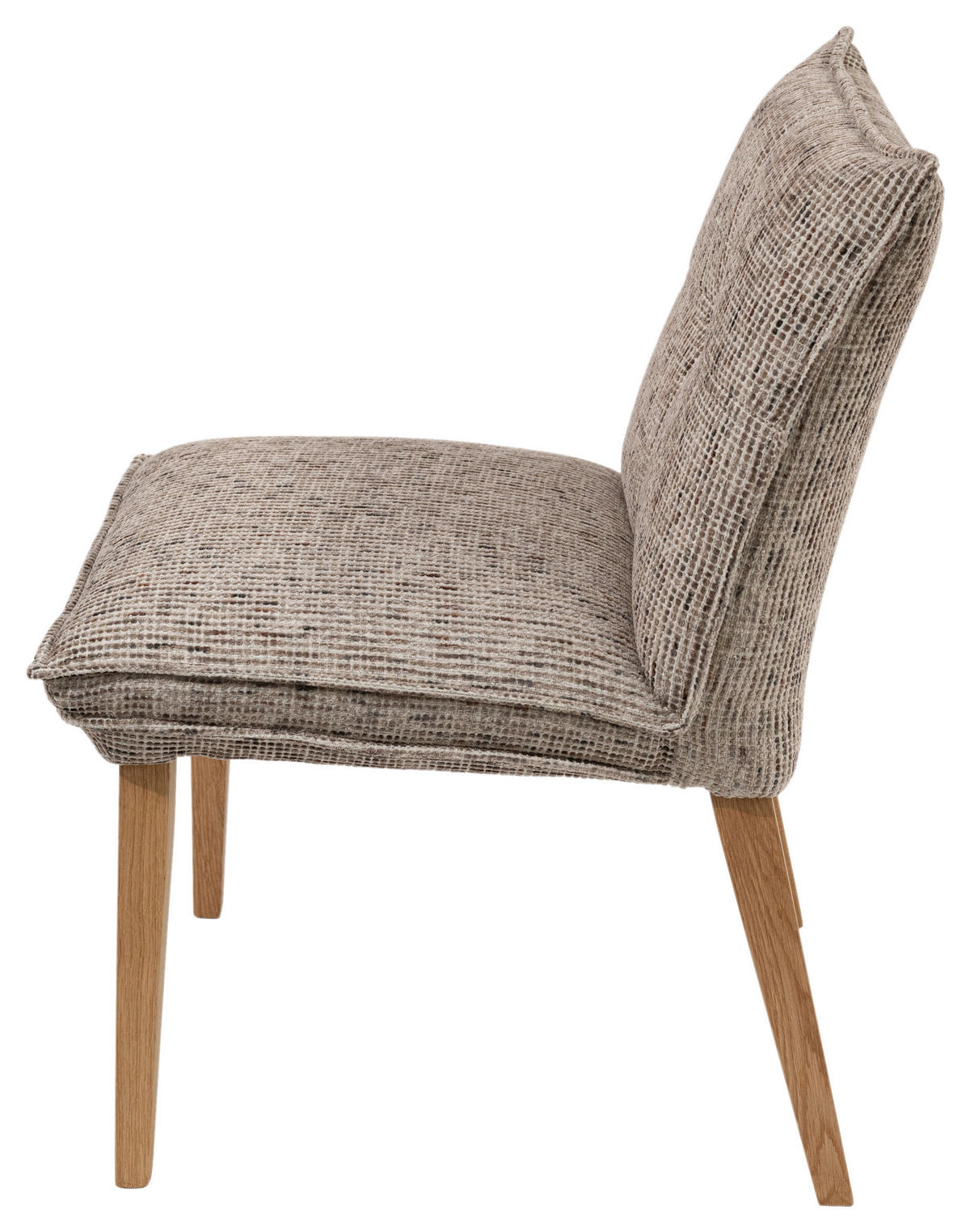 STUHL Chenille Braun, Eichefarben Eiche massiv  - Eichefarben/Braun, KONVENTIONELL, Holz/Textil (52/86/65cm) - Voleo