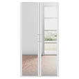 DREHTÜRENSCHRANK 101/197/60 cm 2-türig Weiß  - Weiß, Design, Glas/Holzwerkstoff (101/197/60cm) - Novel