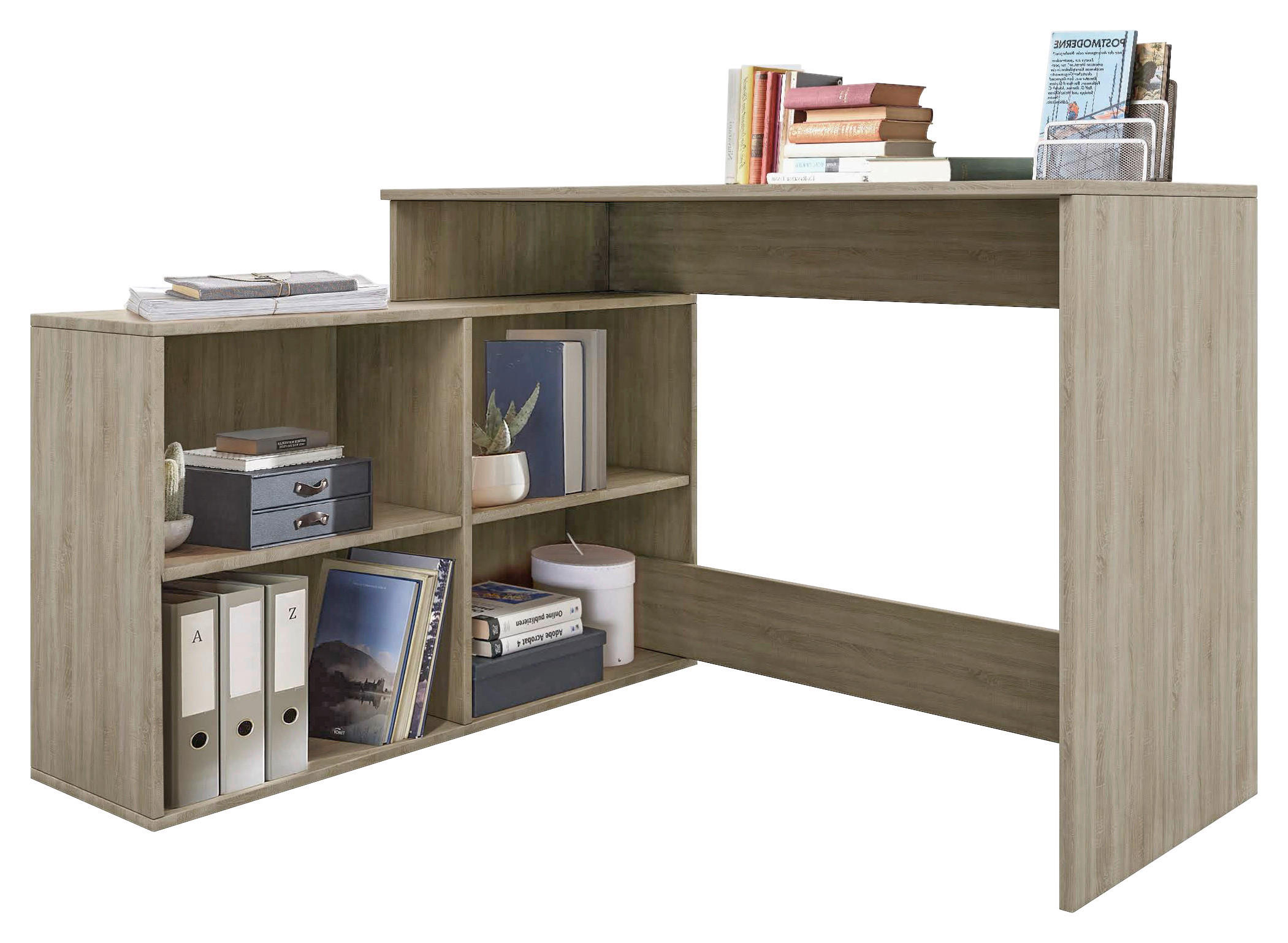 Birou - stejar Sonoma, Basics, material pe bază de lemn (120/77/50cm) - Boxxx