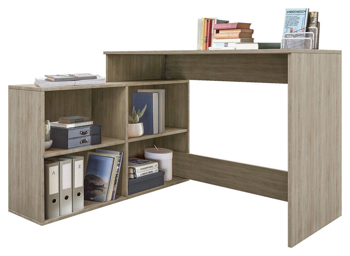 Birou - stejar Sonoma, Basics, material pe bază de lemn (120/77/50cm) - Boxxx