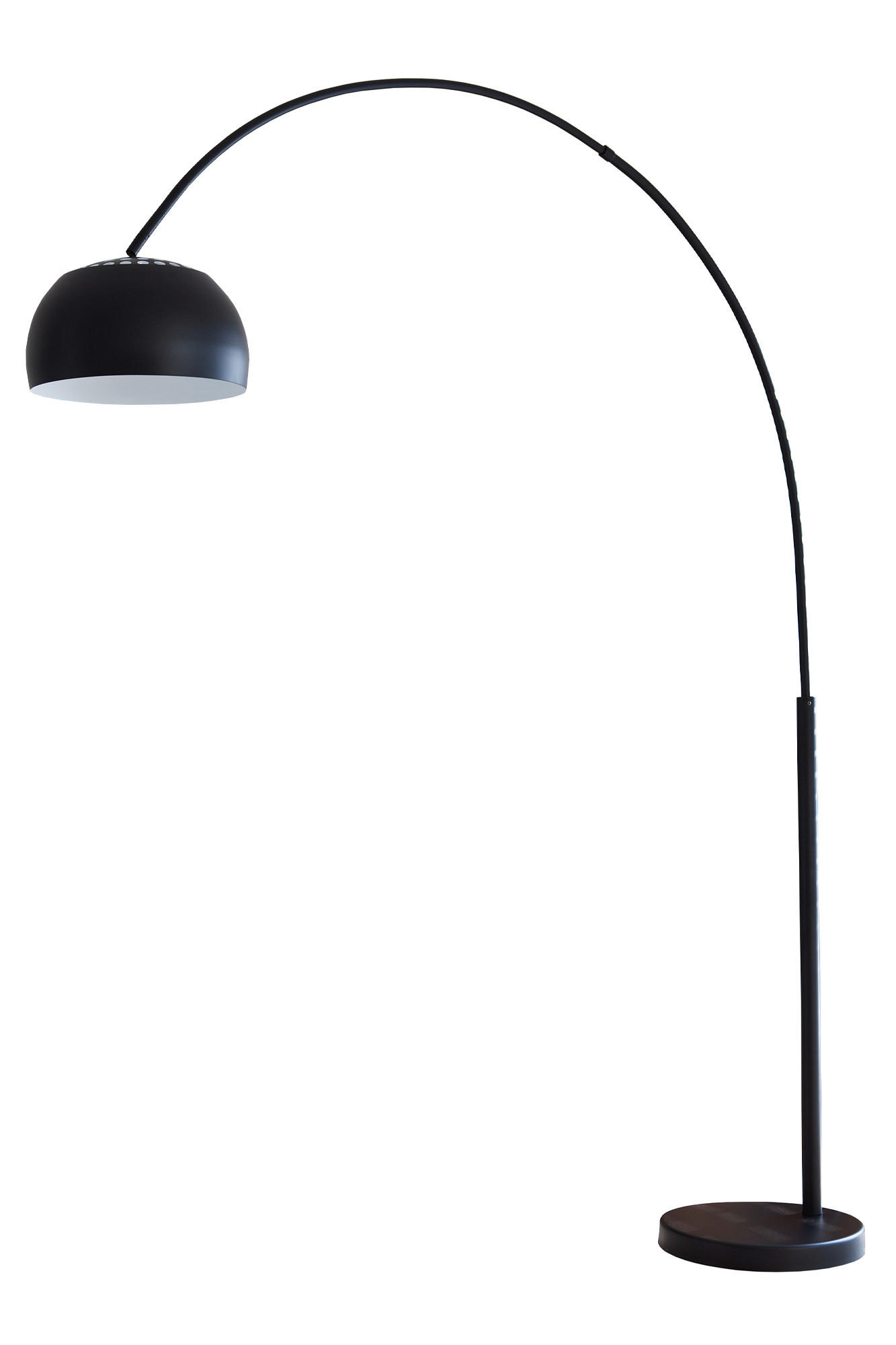 BOGENLEUCHTE  165/195/33 cm   - Schwarz, Design, Stein/Metall (165/195/33cm) - P & B