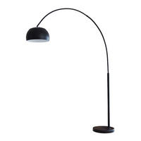BOGENLEUCHTE  165/195/33 cm   - Schwarz, Design, Stein/Metall (165/195/33cm) - P & B
