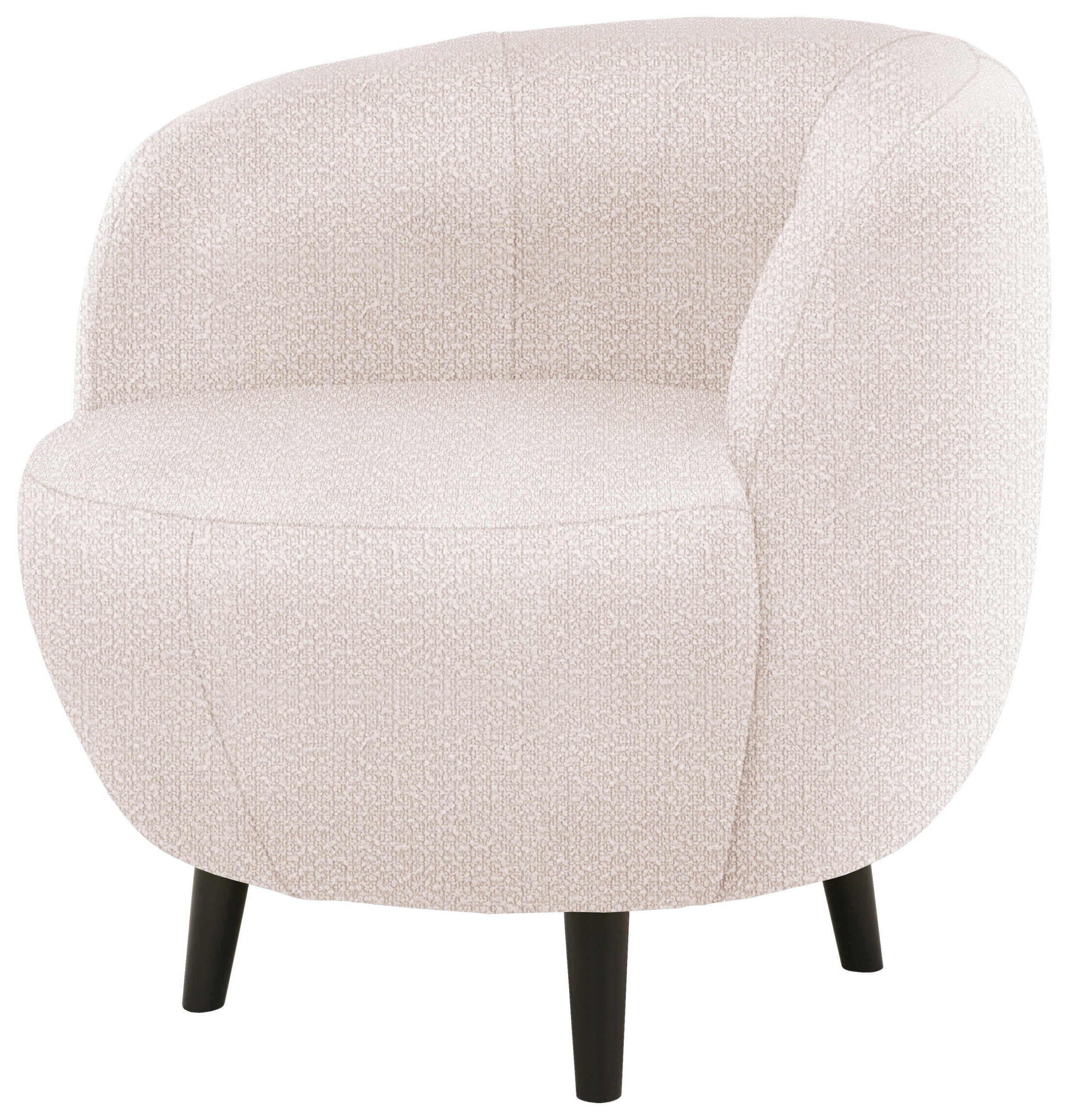 SESSEL in Webstoff Beige  - Beige/Schwarz, Design, Holz/Textil (72/72/76cm) - LOOKS by W.Joop