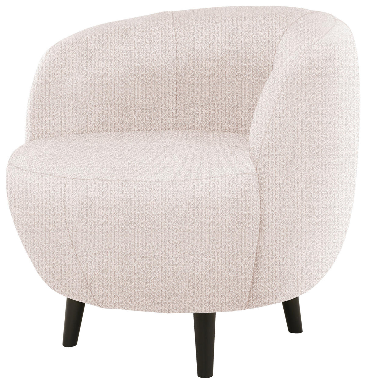 SESSEL in Webstoff Beige  - Beige/Schwarz, Design, Holz/Textil (72/72/76cm) - LOOKS by W.Joop