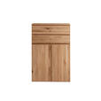 HIGHBOARD Asteiche vollmassiv Eichefarben Befestigungsmaterial, Einlegeböden, Füße  - Eichefarben, KONVENTIONELL, Holz (80/121/39cm) - Linea Natura