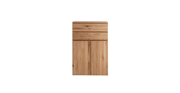 HIGHBOARD Asteiche vollmassiv Eichefarben Befestigungsmaterial, Einlegeböden, Füße  - Eichefarben, KONVENTIONELL, Holz (80/121/39cm) - Linea Natura