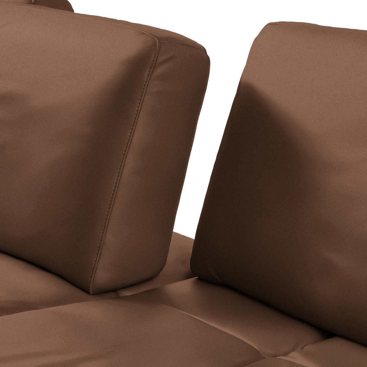 ECKSOFA in Echtleder Braun  - Bronzefarben/Braun, Design, Leder/Holz (176/314cm) - Valnatura