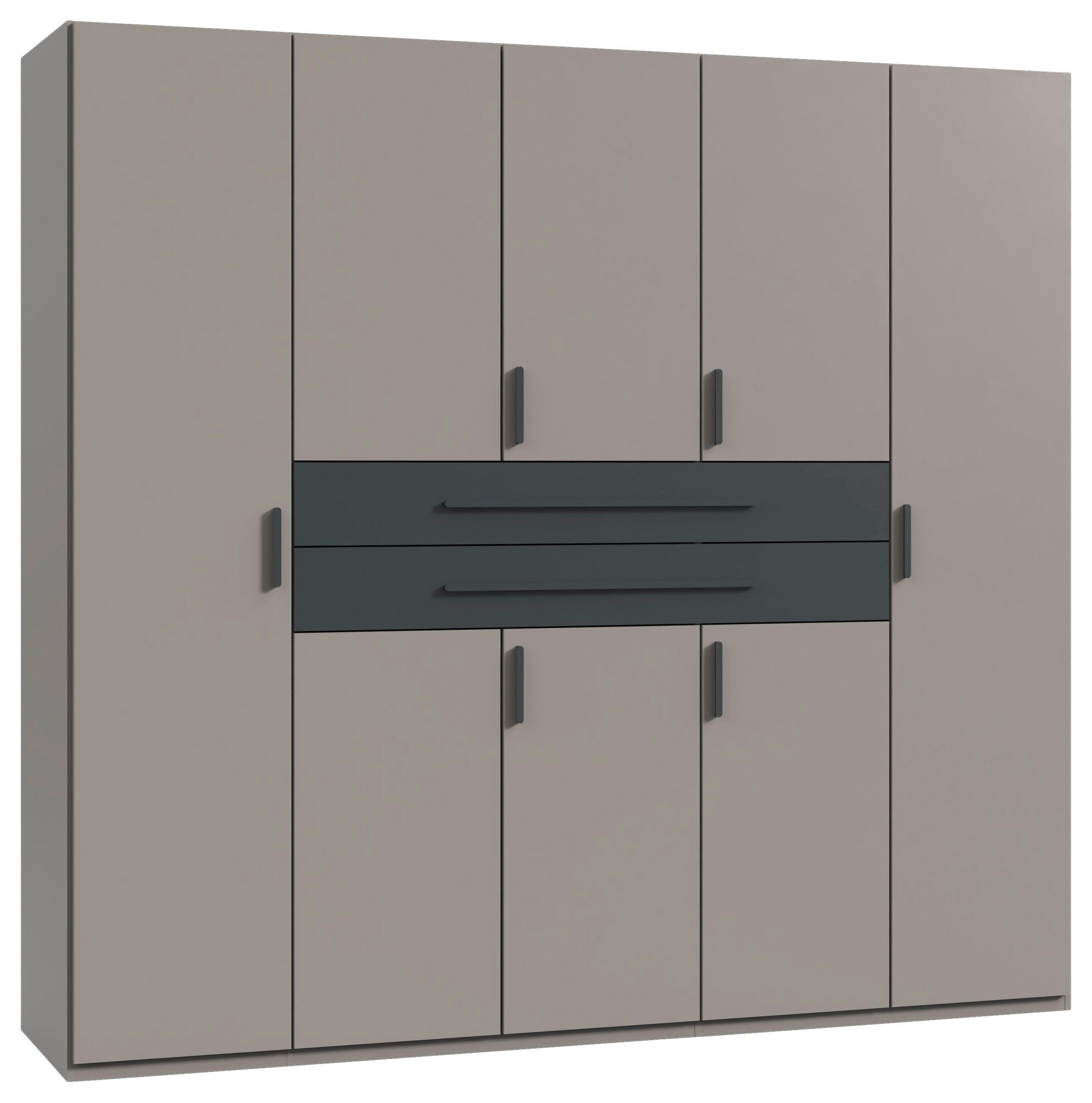 Boxxx Kleiderschrank Graphit, Grau, Sahara 225x208x65 cm