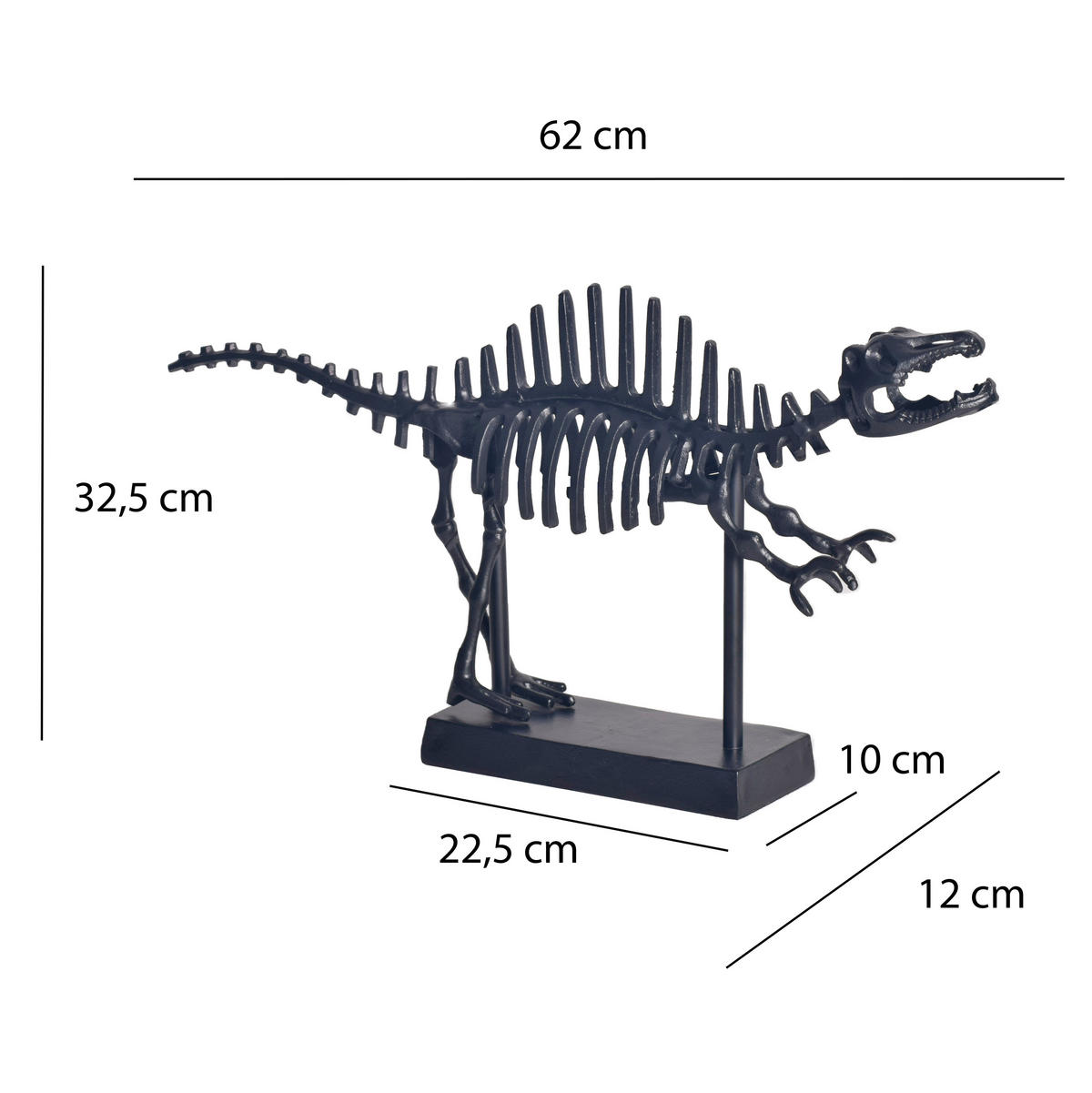 DEKOTIER - Schwarz, Design, Metall (62/32,5/12cm) - Livetastic