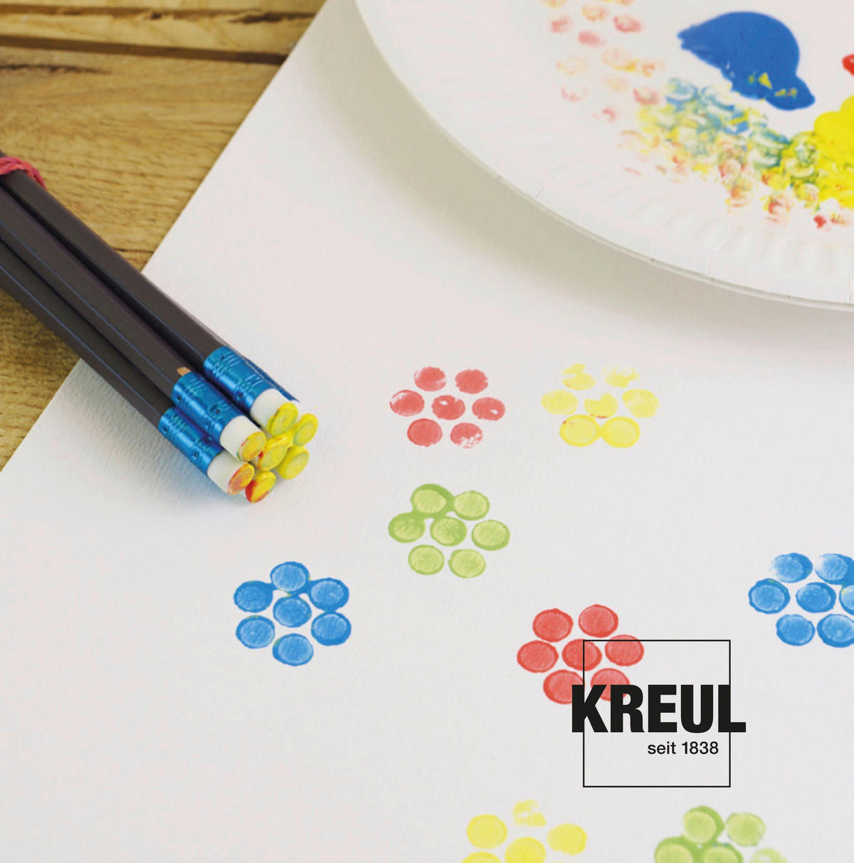 ACRYLFARBE - Blau/Gelb, KONVENTIONELL (14/6,5/14cm)