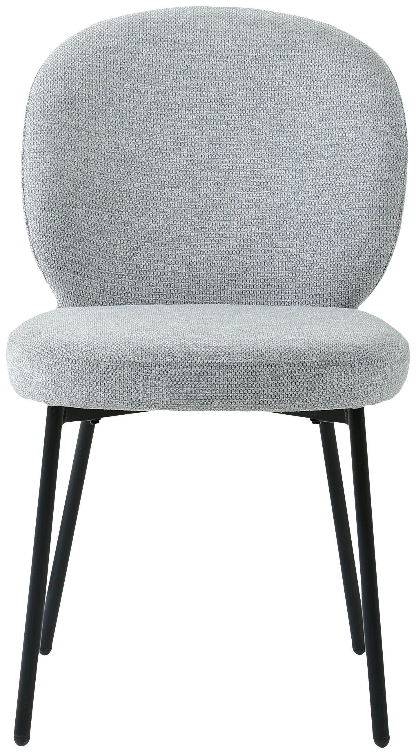 STUHL  in Eisen Leinenoptik Holz, Metall, Textil  - Schwarz/Grau, Design, Holz/Textil (49/86/64cm) - Ambia Home