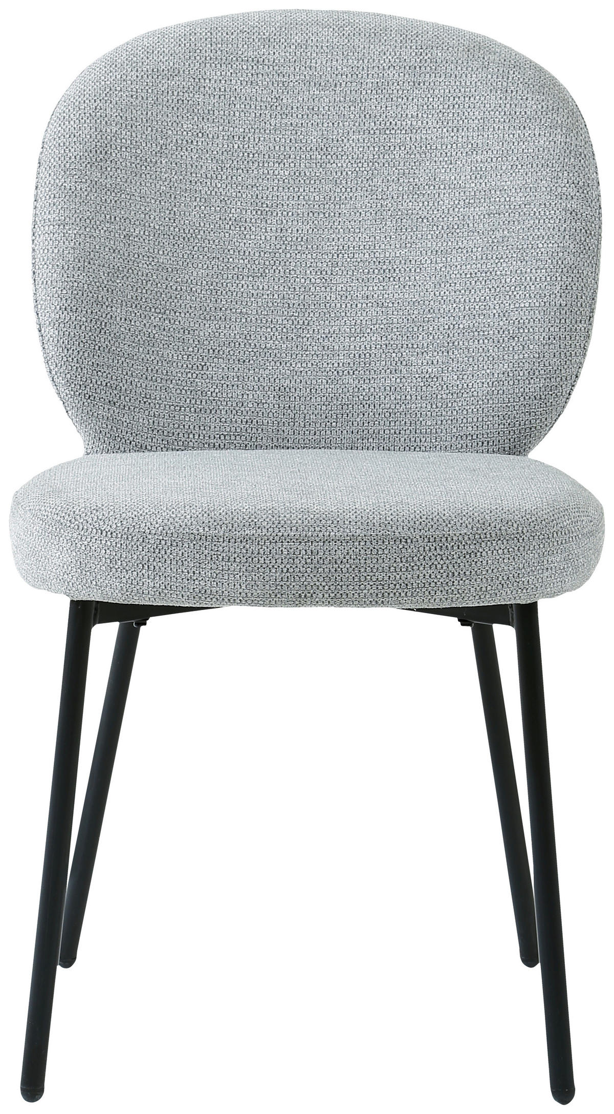 STUHL  in Eisen Leinenoptik Holz, Metall, Textil  - Schwarz/Grau, Design, Holz/Textil (49/86/64cm) - Ambia Home