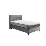 BOXSPRINGBETT 140/200 cm  in Grau, Orange  - Schwarz/Orange, Design, Holzwerkstoff/Kunststoff (140/200cm) - Xora