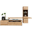 WOHNWAND  in Wildeiche  304/179/55 cm  - Wildeiche, Natur, Glas/Holz (304/179/55cm) - Valnatura