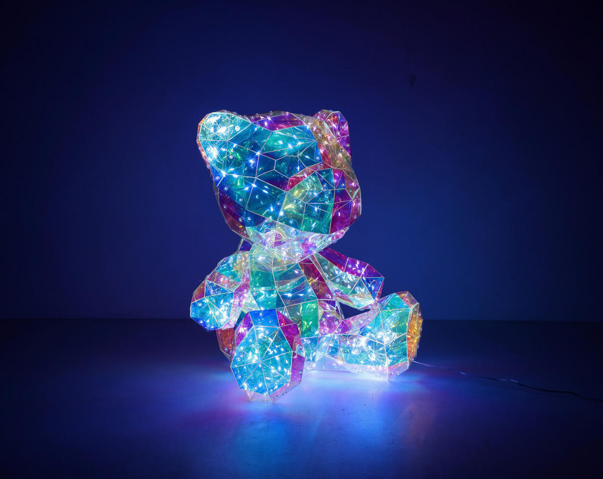 LED-DEKOLEUCHTE Bear 32/28,5/40 cm   - Transparent, LIFESTYLE, Kunststoff (32/28,5/40cm) - Novel