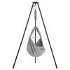 FEDERWIEGE Set inkl. Tipi-Gestell und Motor  Grau, Anthrazit  - Anthrazit/Grau, Basics, Kunststoff/Textil (135/194/135cm) - SCHMUSEWOLKE