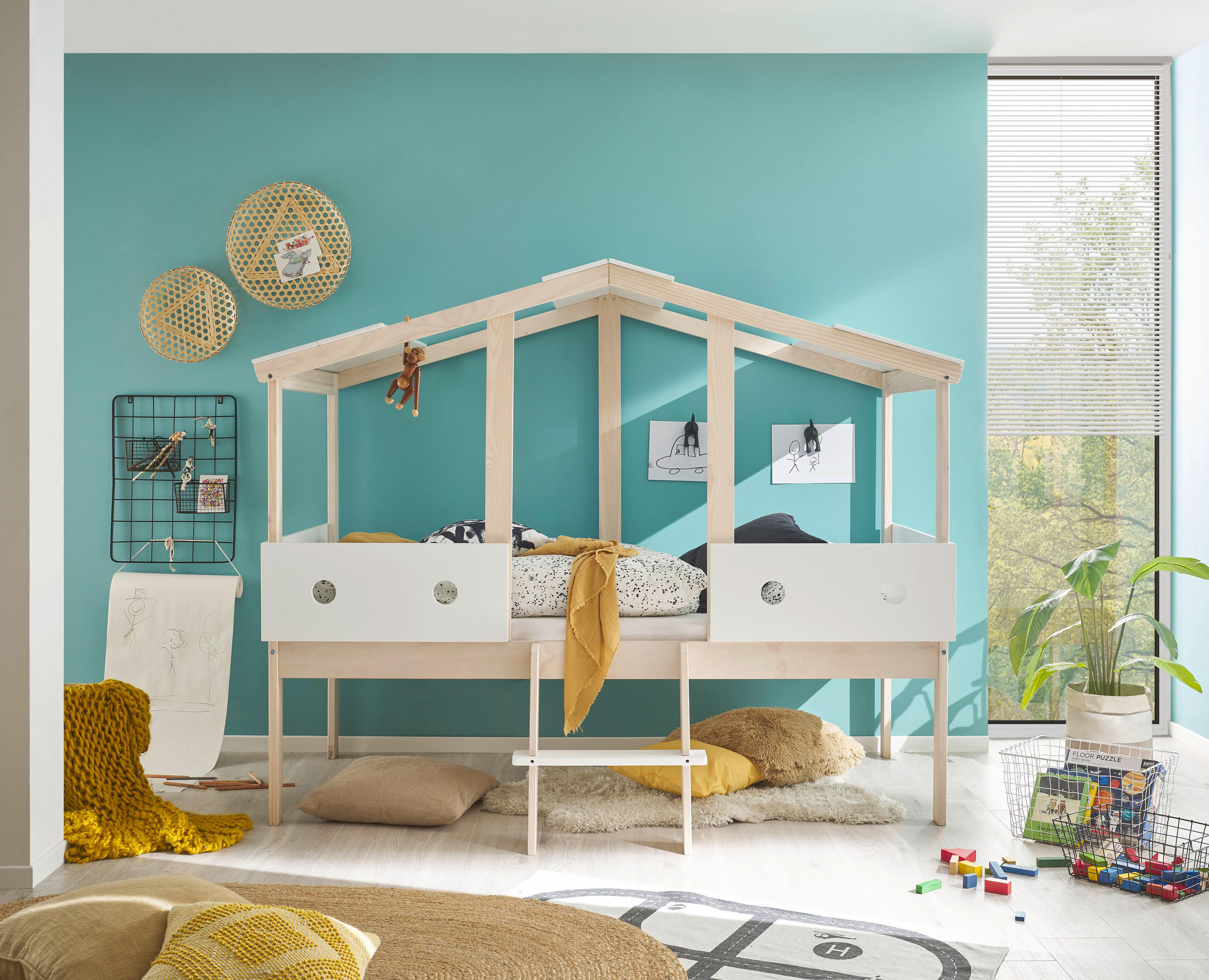 HAUSBETT Lattenrost 90/200 cm  in Weiß, Kieferfarben  - Naturfarben/Weiß, KONVENTIONELL, Holz (90/200cm) - Xora