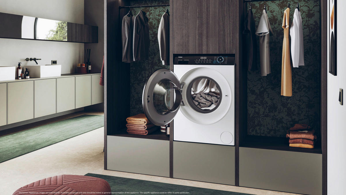WASCHMASCHINE HW80-B14939  - Weiß, Basics (59,5/85/55cm) - Haier