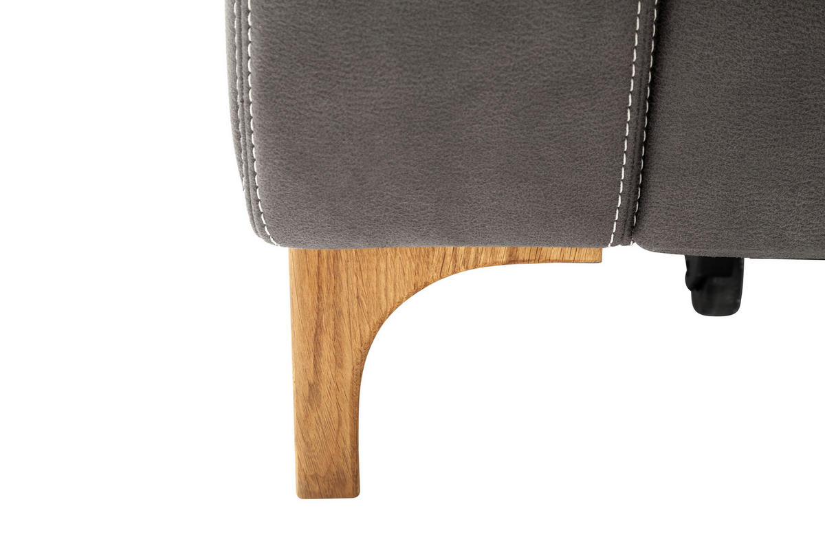 ECKSOFA in Mikrofaser Anthrazit  185/278 cm  - Anthrazit/Beige, Design, Textil (185/278cm) - Pure Home Lifestyle