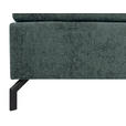 BOXSPRINGBETT 160/200 cm,  in Dunkelgrau, Topper, H2 + H3 = mittel + fest  - Dunkelgrau/Schwarz, Design, Textil/Metall (160/200cm) - Esposa