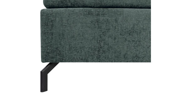 BOXSPRINGBETT 160/200 cm,  in Dunkelgrau, Topper, H2 + H3 = mittel + fest  - Dunkelgrau/Schwarz, Design, Textil/Metall (160/200cm) - Esposa